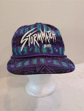 Vintage 90s Stormwatch Band Snap Back Hat Purple Winner